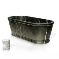 black marble bathtub