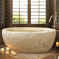 carved stone bathtub beige marble bathtub rough exterior