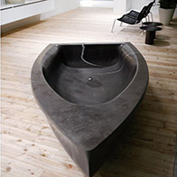 black bathtub