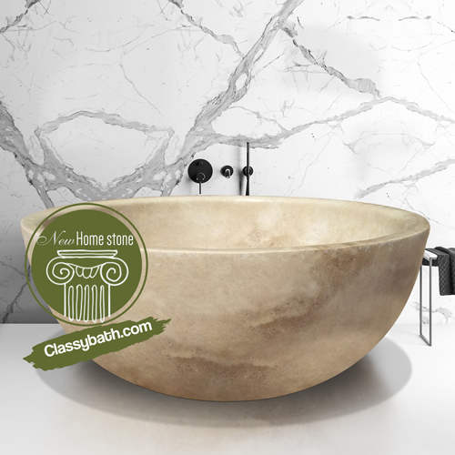 Freestanding stone soaking tub Freestanding stone soaking tub