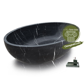 Nero Marquina Modern Black Marble Bath Nero Marquina Modern Black Marble Bath